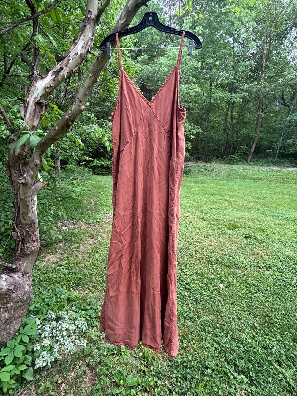 Quince Washable V-Neck Midi Slip Dress